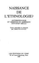 Naissance de l'ethnologie?