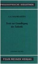 Texte zur Grundlegung der Ästhetik