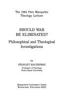 Should war be eliminated?