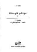 Le système des philosophies de l'histoire