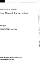 Miguel de Unamuno, San Manuel Bueno, mártir