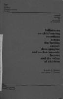 Influences on childbearing intentions across the fertility career