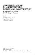 Avoiding liability in architecture, design, and construction