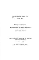 Health interview survey, 1975