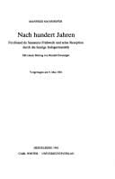 Nach hundert Jahren