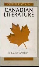 Critical essays on Canadian literature
