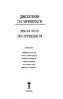 Discourses on difference, discourses on oppression / edited by Norman Duncan ... [et al.].
