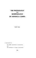 The phonology and morphology of Axininca Campa