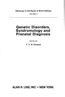 Genetic disorders, syndromology, and prenatal diagnosis