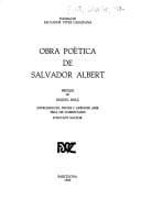 Obra poètica de Salvador Albert
