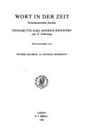 Wort in der Zeit
