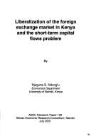 Liberalization of the foreign exchange market in Kenya and the short-term capital flows problem