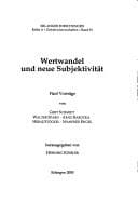 Wertwandel und neue Subjektivität