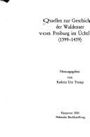 Quellen zur Geschichte der Waldenservon Freiburg im  Uchtland (1399-1439)