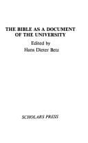 The Bible as a document of the university