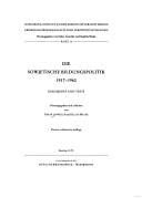 Die sowjetische Bildungspolitik 1917-1960