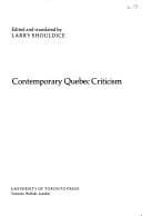 Contemporary Quebec criticism