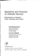 Questions and answers in attitude surveys
