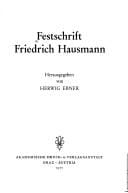 Festschrift Friedrich Hausmann
