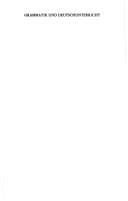 Grammatik und Deutschunterricht