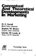 Conceptual and theoretical developments in marketing