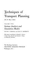 Techniques of Transport Planning.