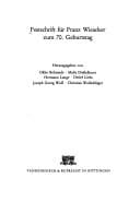 Festschrift für Franz Wieacker zum 70. Geburtstag
