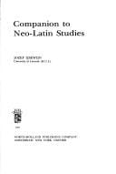 Companion to neo-Latin studies