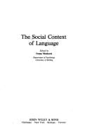 The Social context of language