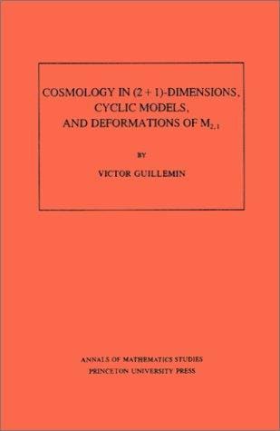 Cosmology in (2+1)- dimensions, cyclic models, and deformations of M2,1