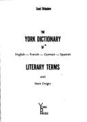 The York dictionary of English-French-German-Spanish literary terms and their origin