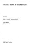 Critical issues in organizations