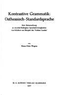 Kontrastive Grammatik, Osthessisch-Standardsprache