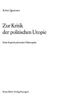 Zur Kritik der politischen Utopie