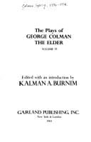 The plays of George Colman, the Elder