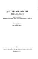 Mittellateinische Philologie: Beiträge z. Erforschung d. mittelalterl. Latinität (Wege der Forschung ; Bd. 292) (German Edition)