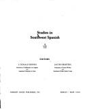 Studies in Southwest Spanish