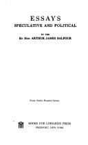 Essays, speculative and political