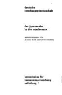 Der Kommentar in der Renaissance