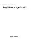 Lingüística y significación