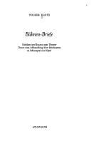 Bühnen-Briefe; Kritiken und Essays zum Theater