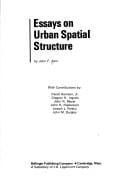 Essays on urban spatial structure