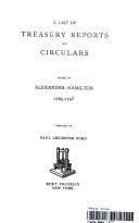 A list of Treasury reports and circulars