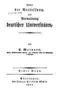 Über die Verfassung und Verwaltung deutscher Universitäten