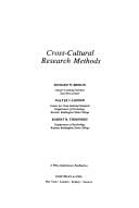 Cross-cultural research methods