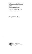 Community Power and Policy: Review Urban Research