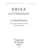 Hrolf Gautreksson, a Viking romance