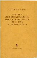 Studien zur Vorgeschichte der Orchestersuite im 15. und 16. jahrhundert