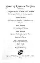 Voices of German pacifism