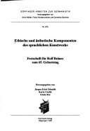 Ethische und ästhetische Komponenten des sprachlichen Kunstwerks